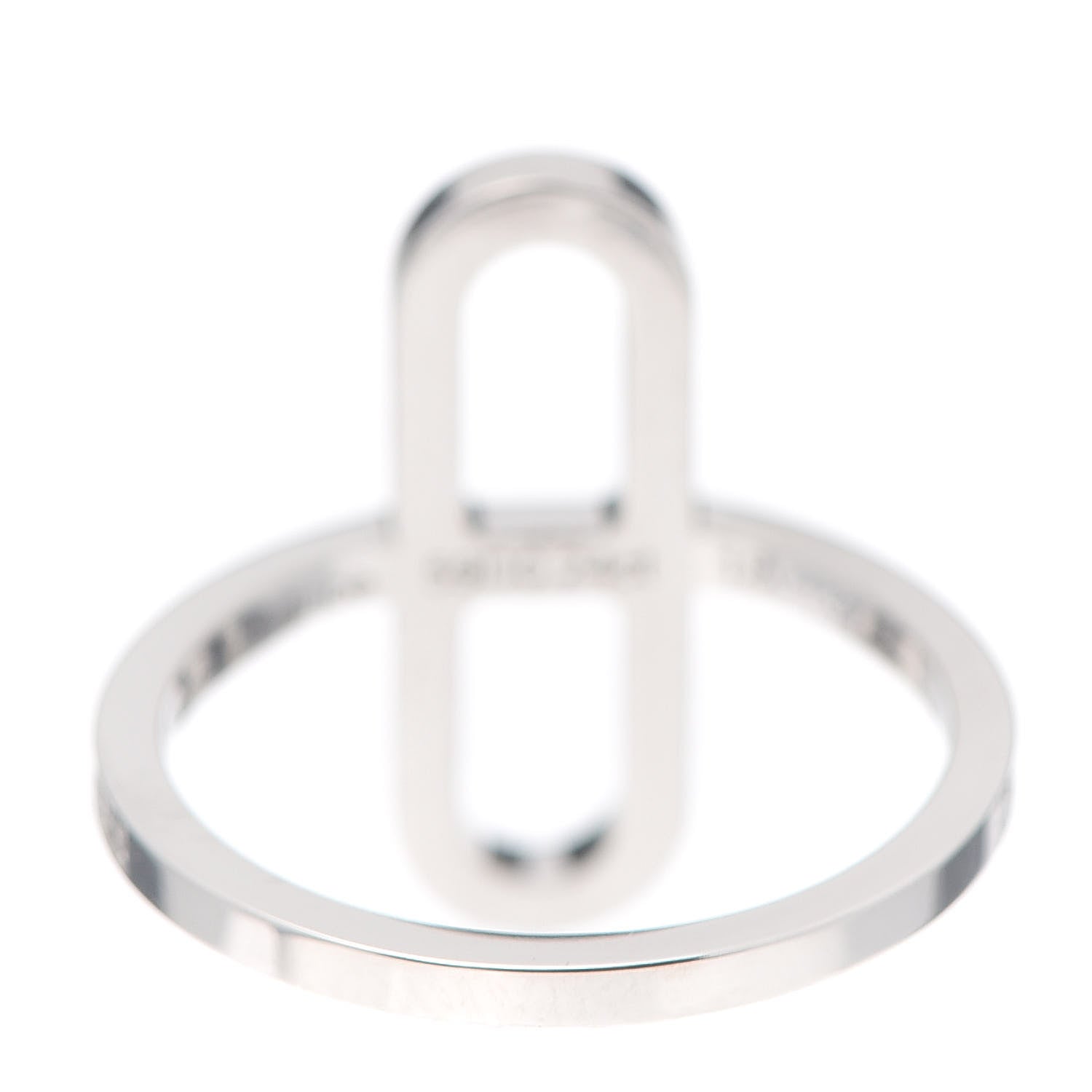 Hermes 18K White Gold Diamond Ever Chaine d'Ancre Ring 51 5.75 4 of 8