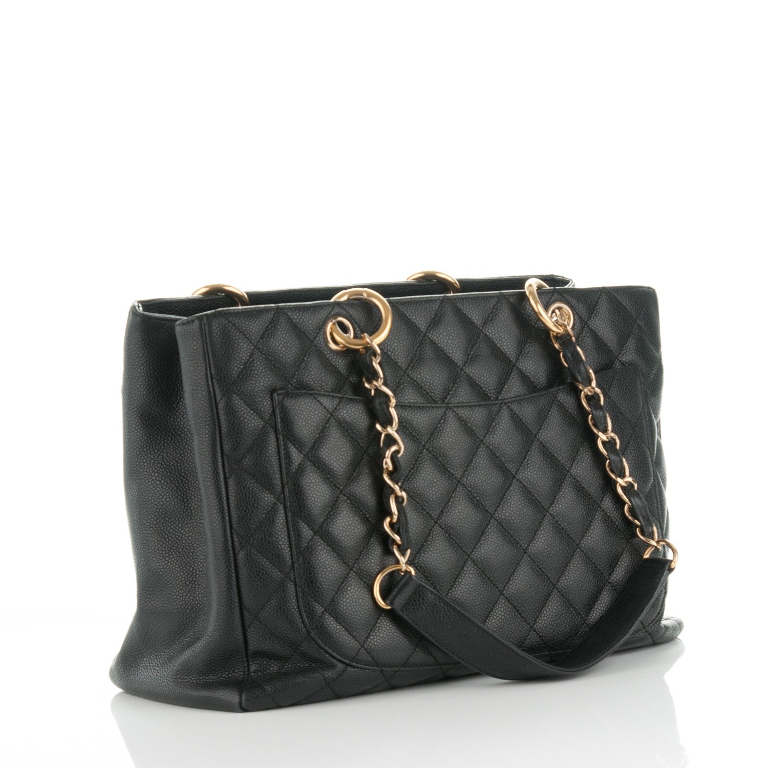 Chanel Caviar Quilted Grand Shopping Tote GST Black 3 of 8