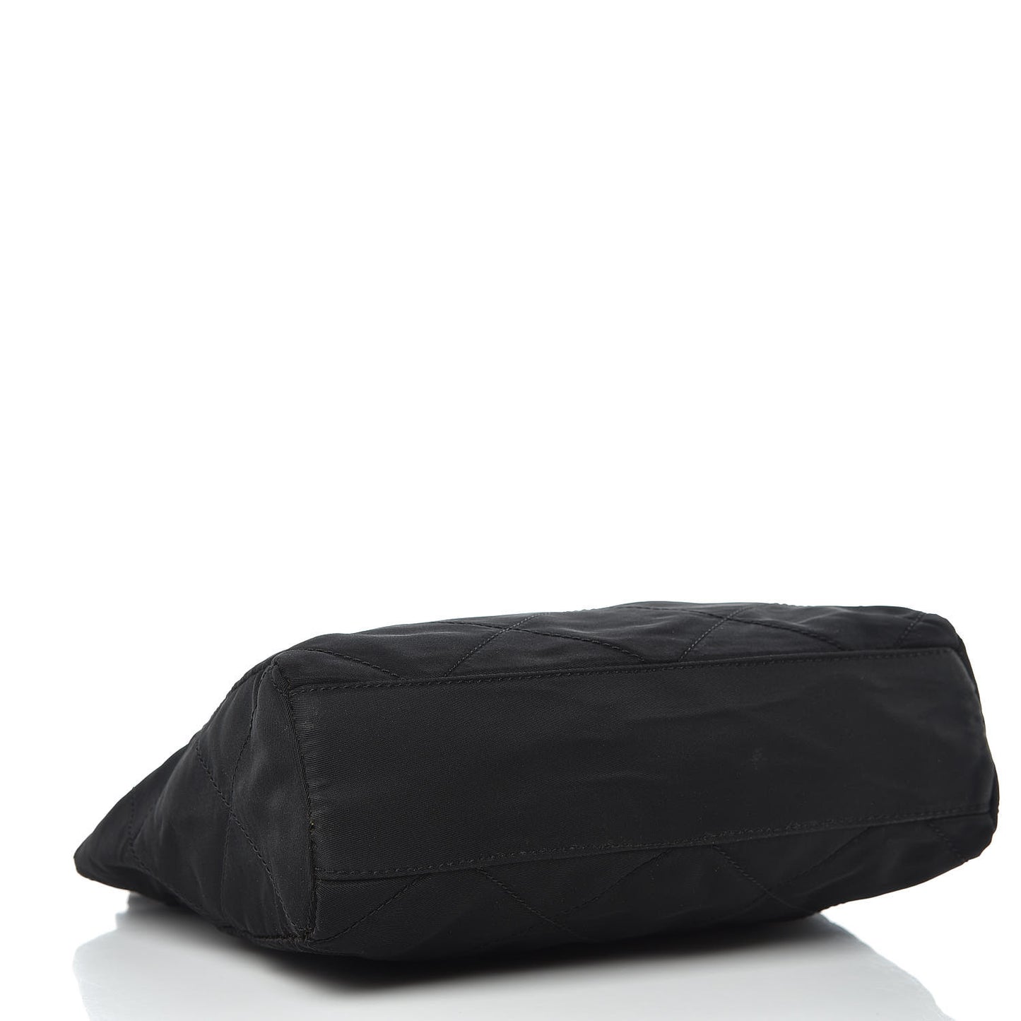 Nylon Tessuto Impuntu Quilted Shoulder Bag Black