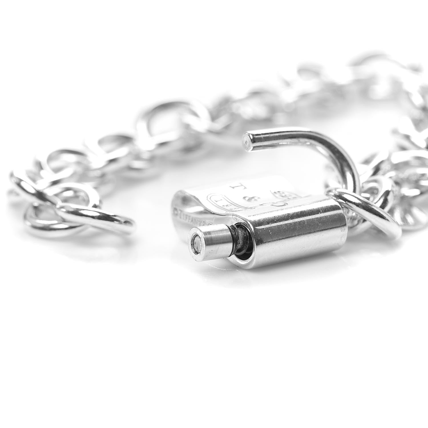 Tiffany Sterling Silver 1837 Lock Charm Bracelet 5 of 5