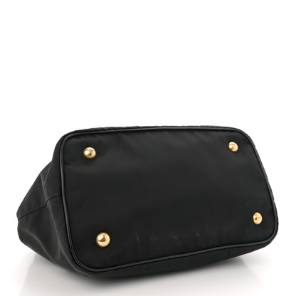 Prada Tessuto Nylon Soft Calf Tote Black 4 of 16