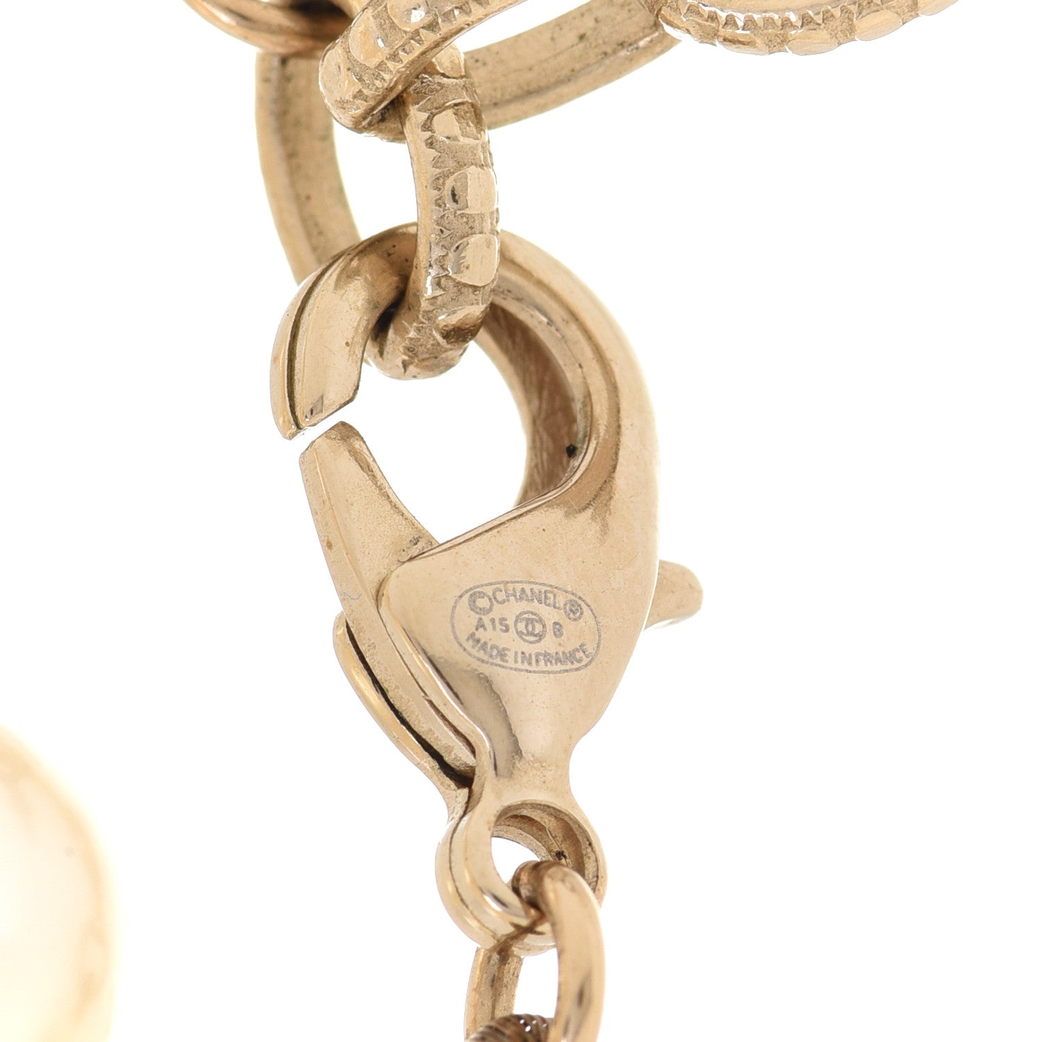 Chanel Baguette Crystal Pearl CC Long Necklace Black Gold 5 of 5