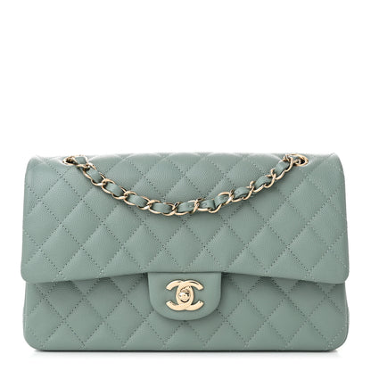 Chanel Caviar Quilted Medium Double Flap Dark Green 1 of 11