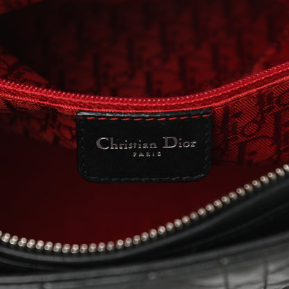 Christian Dior Lambskin Cannage Medium Lady Dior Black 6 of 14