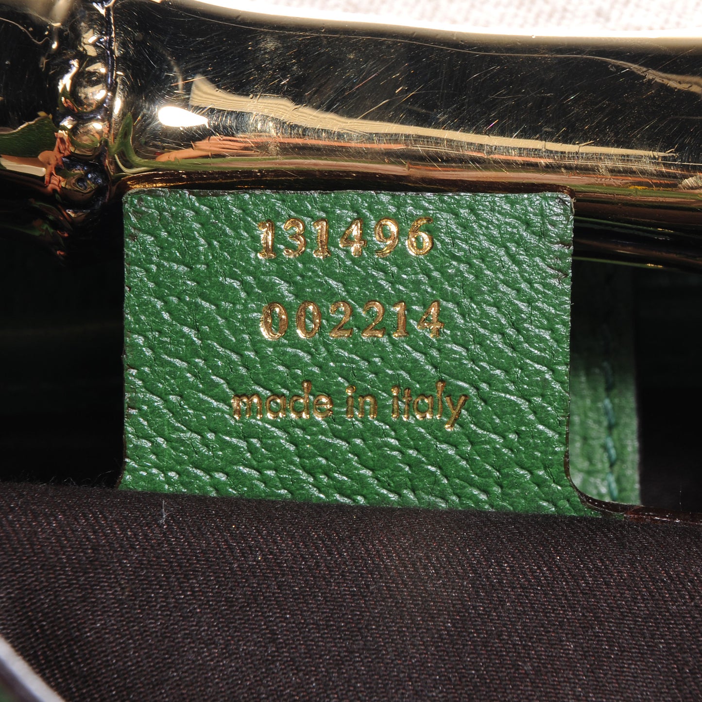 Monogram Web Bamboo Bullet Satchel Green