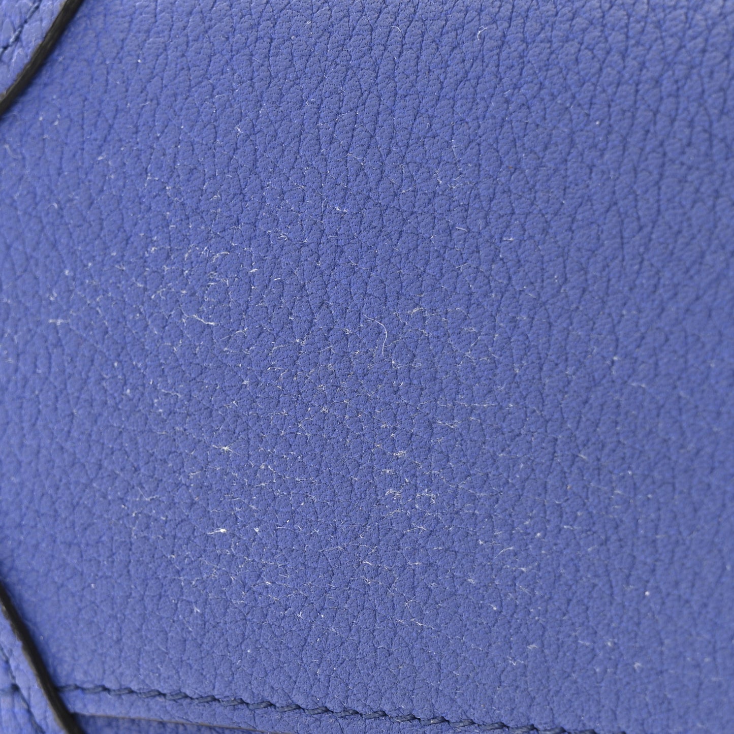 Drummed Calfskin Nano Luggage Indigo