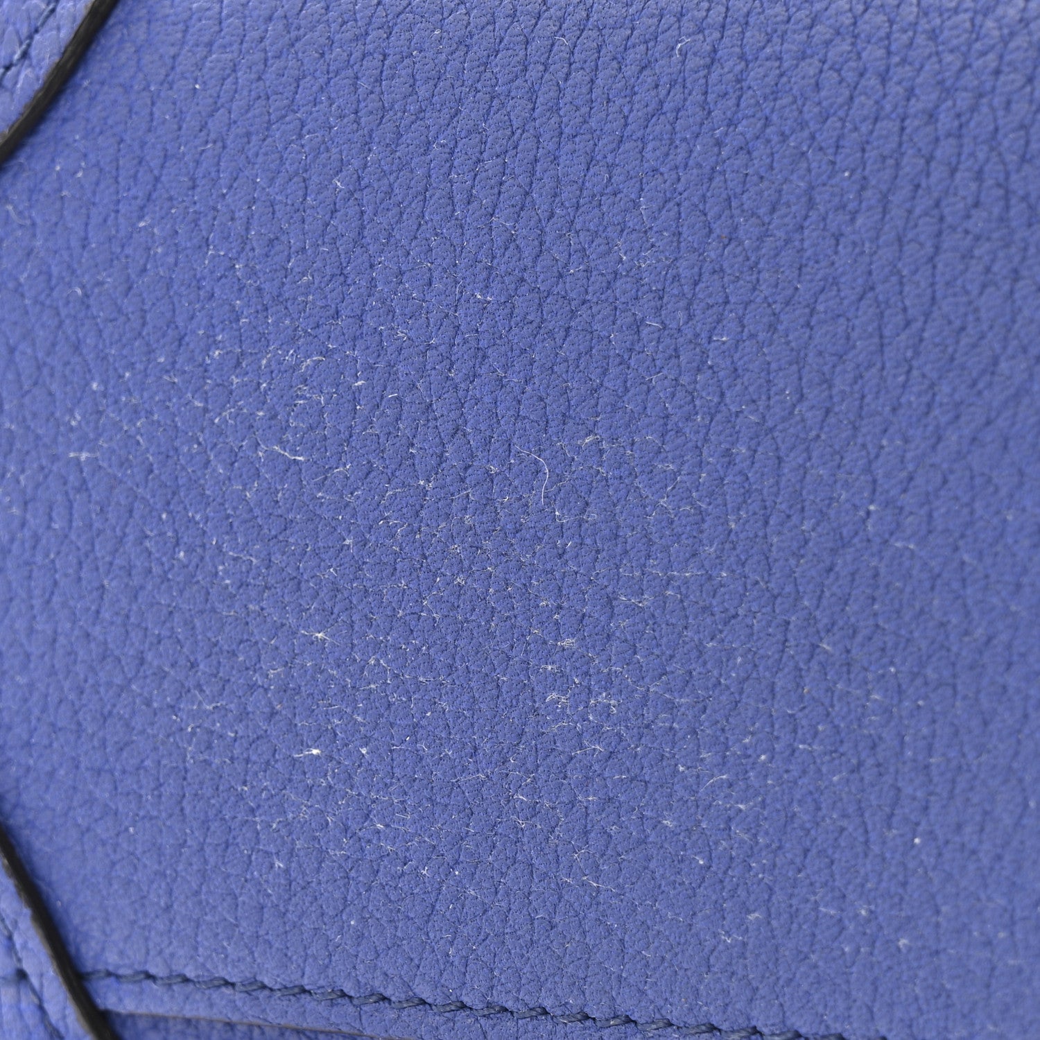Celine Drummed Calfskin Nano Luggage Indigo 10 of 12