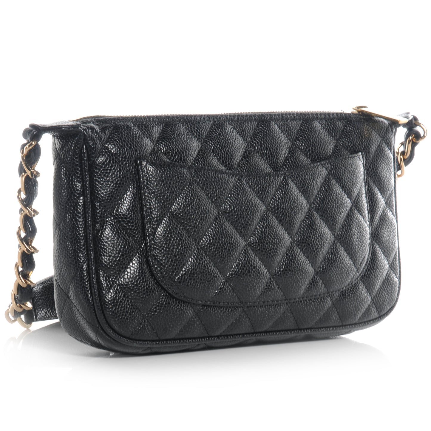 Caviar Quilted Pochette Black