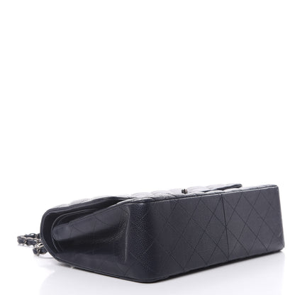 Chanel Caviar Quilted Jumbo Double Flap Navy Blue 4 of 10