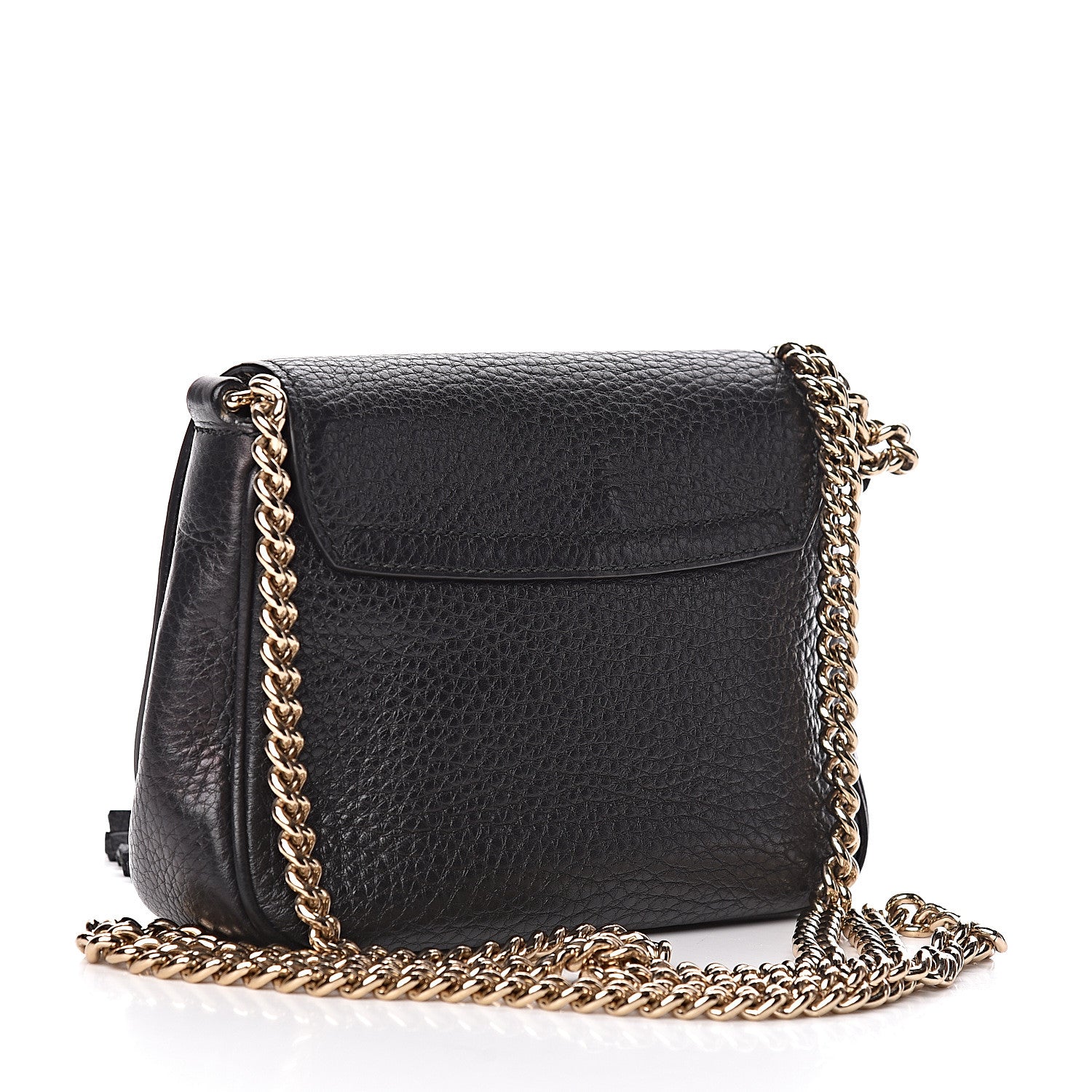 Gucci Pebbled Calfskin Small Soho Flap Crossbody Black 3 of 13