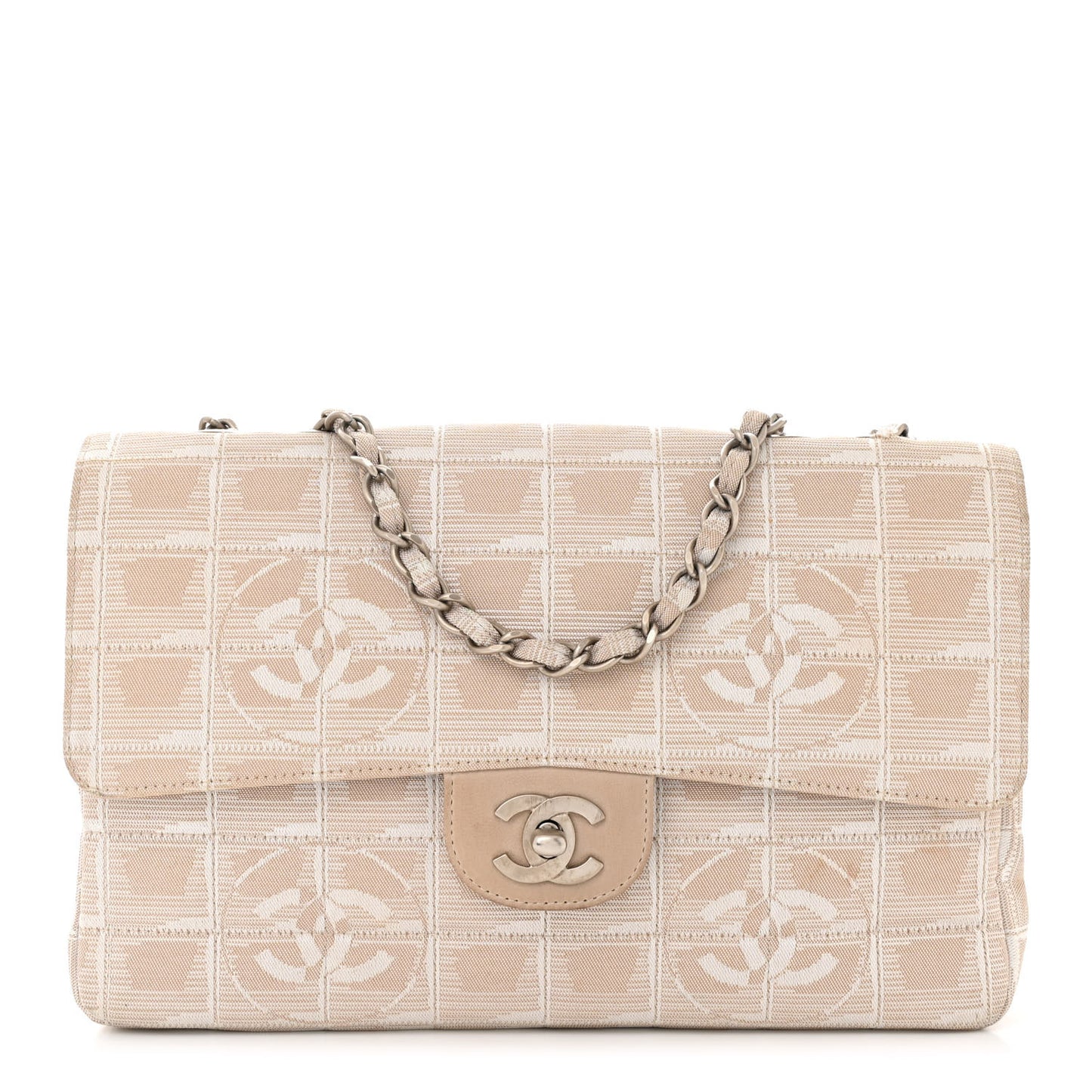 Nylon Medium Travel Flap Light Beige