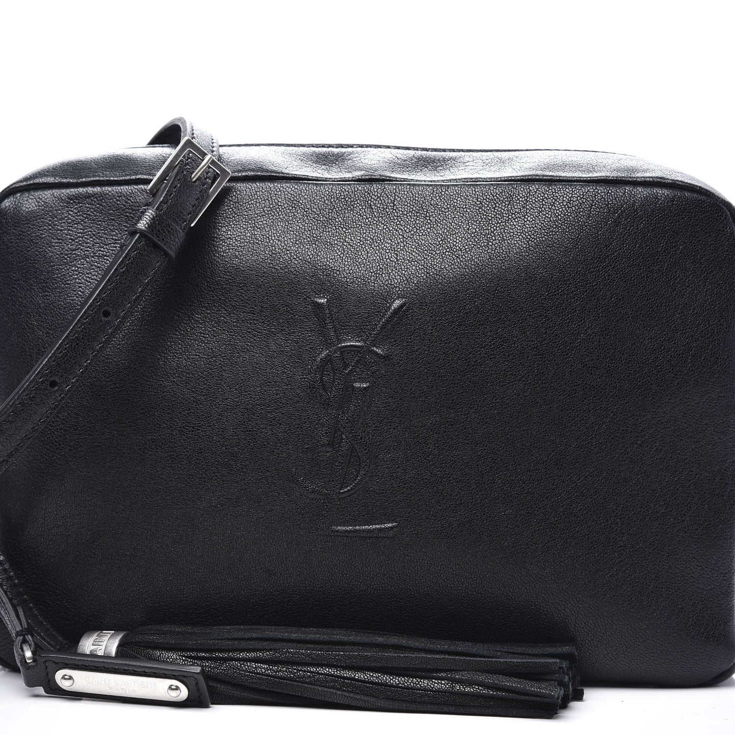 Lambskin Monogram Small Lou Camera Bag Black