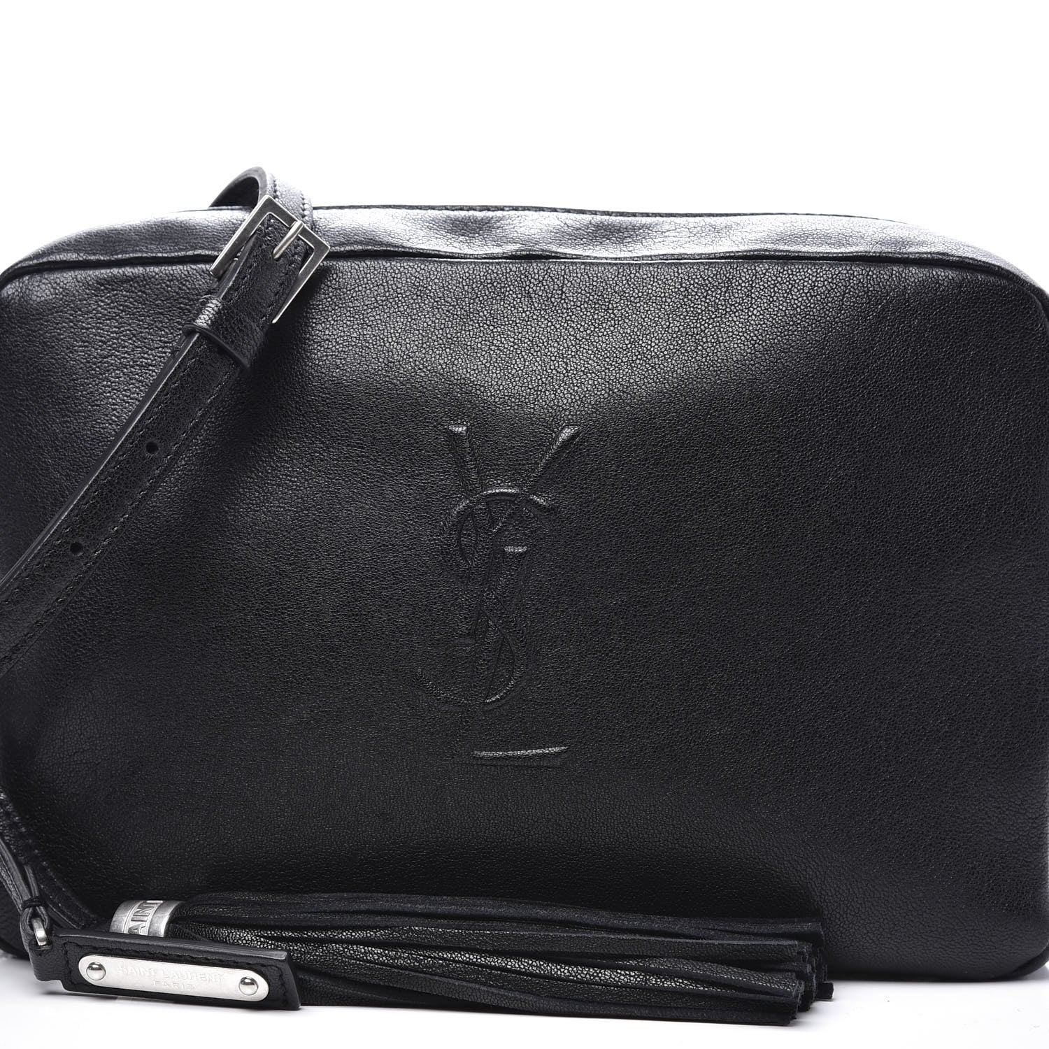 Saint Laurent Lambskin Monogram Small Lou Camera Bag Black 9 of 9