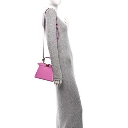 Fendi Shiny Nappa Petite Peekaboo I SEE U Satchel Rosa 2 of 10