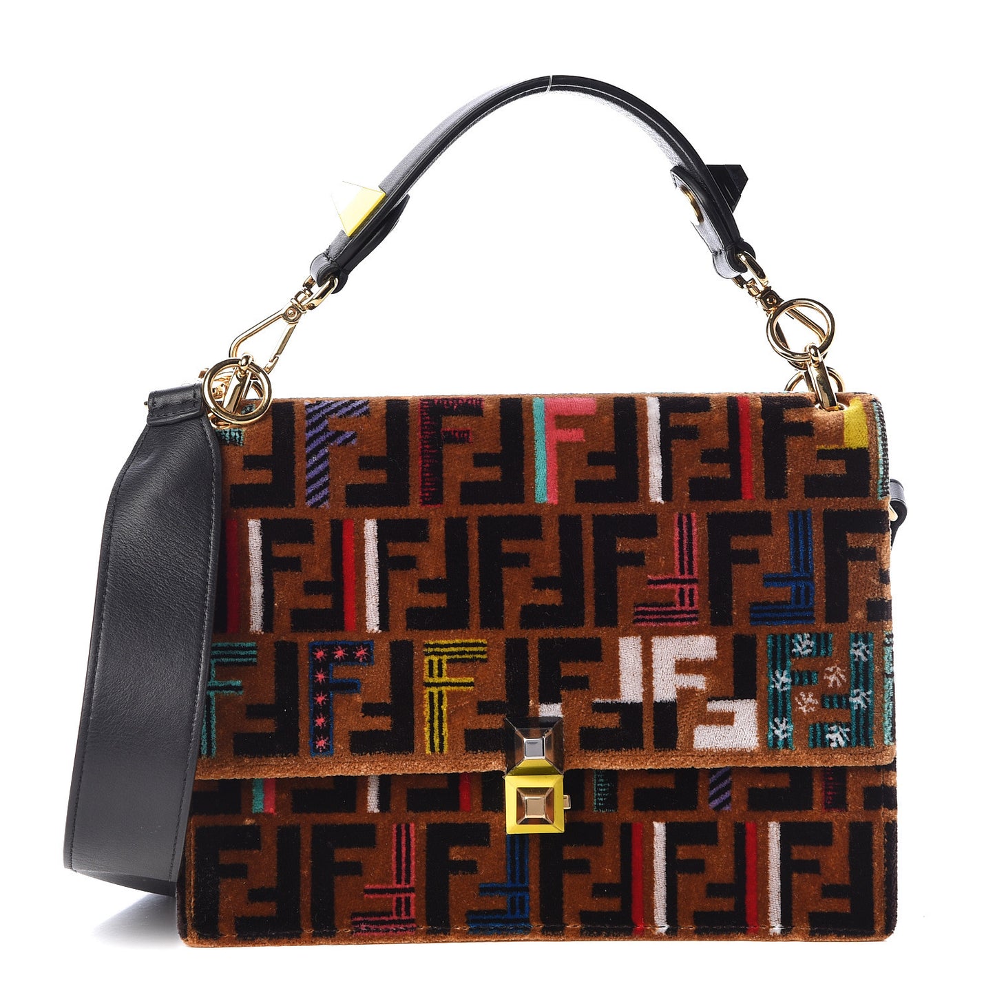 Velvet Vitello Dolce Fun Fair Kan I Shoulder Bag Tobacco Multicolor Black