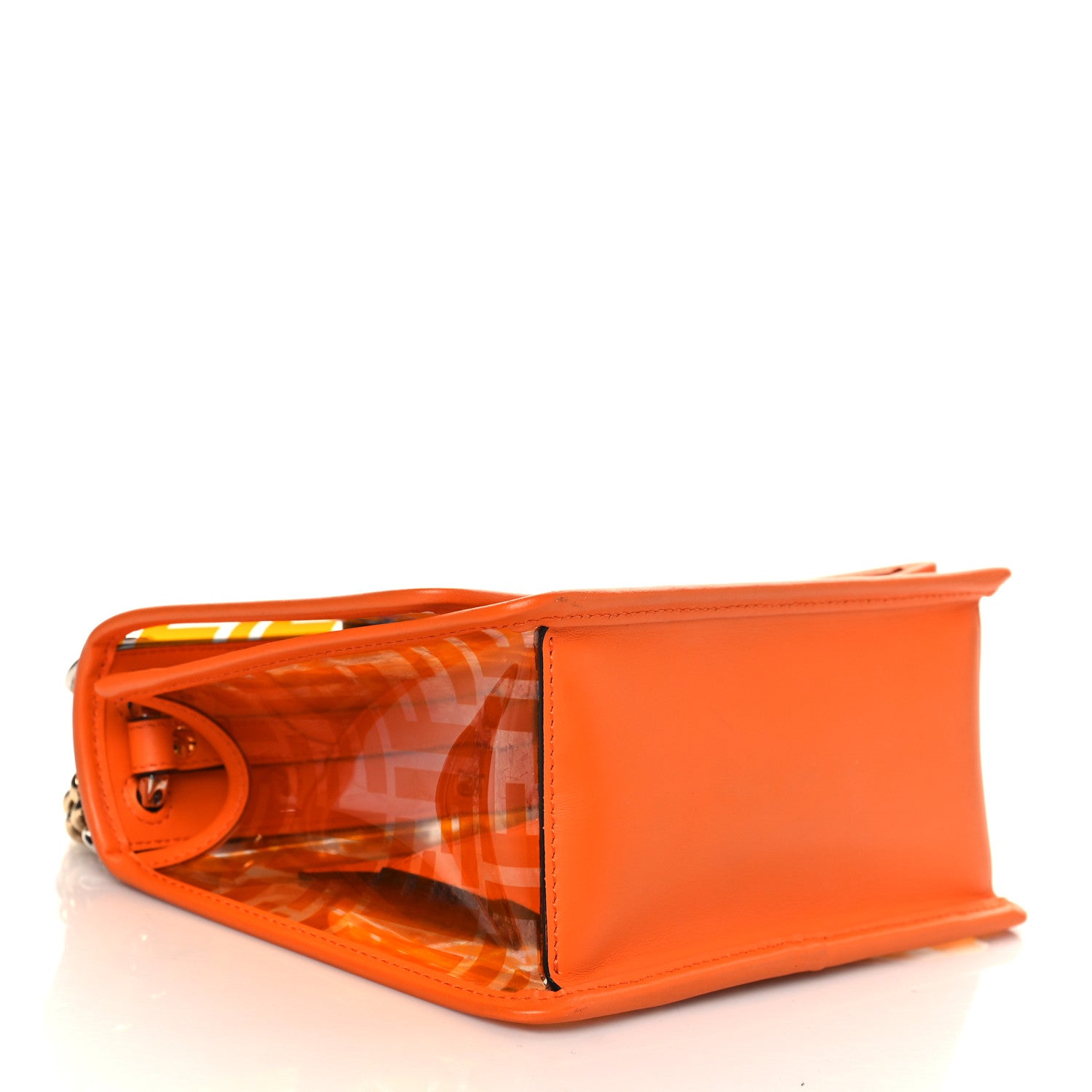 Fendi TPU FF Vitello Century F is Fendi Small Kan I Shoulder Bag Aranciata 4 of 6