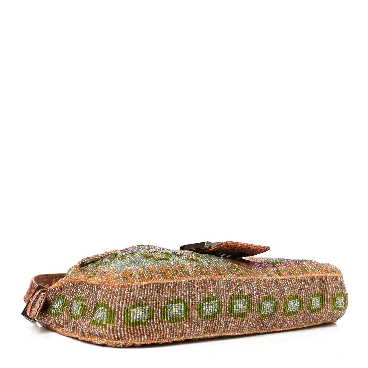Wool Embroidered Beaded Lizard Baguette