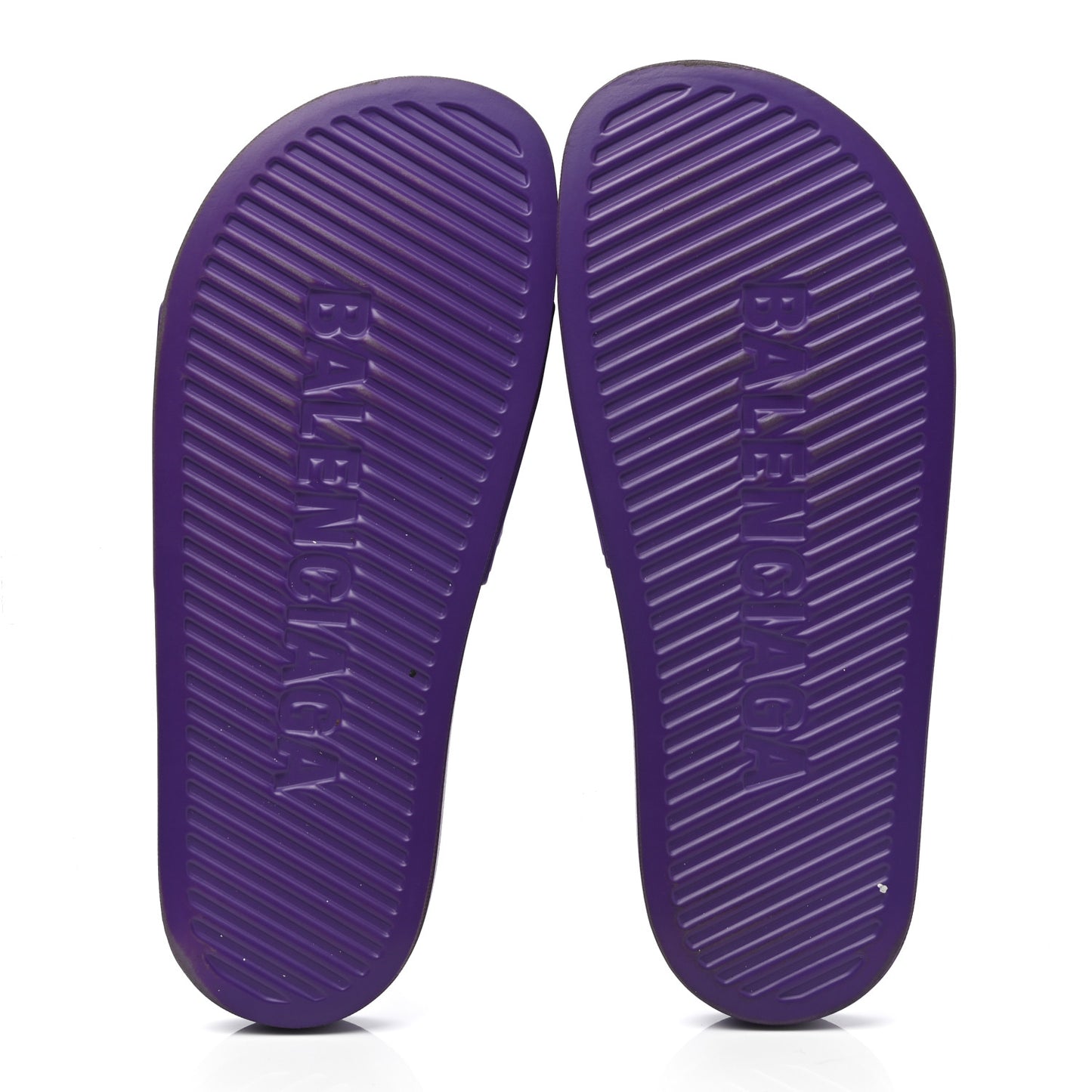 Rubber Womens Logo Pool Slide Sandals 39 Purple White