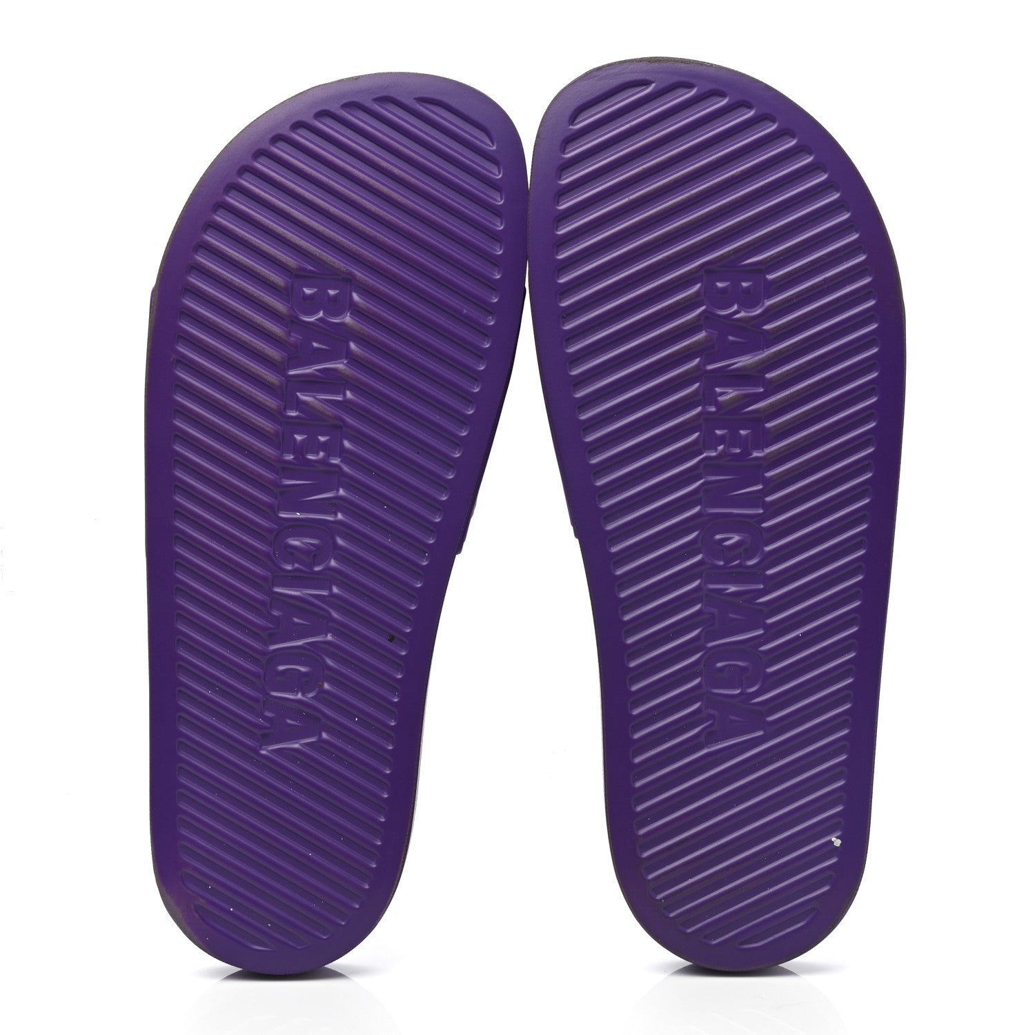Balenciaga Rubber Womens Logo Pool Slide Sandals 39 Purple White 5 of 12