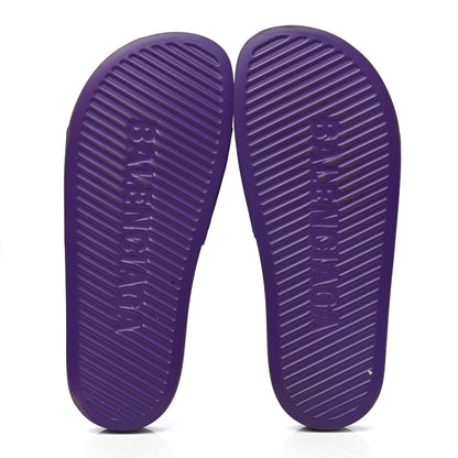 Balenciaga Rubber Womens Logo Pool Slide Sandals 39 Purple White 5 of 12