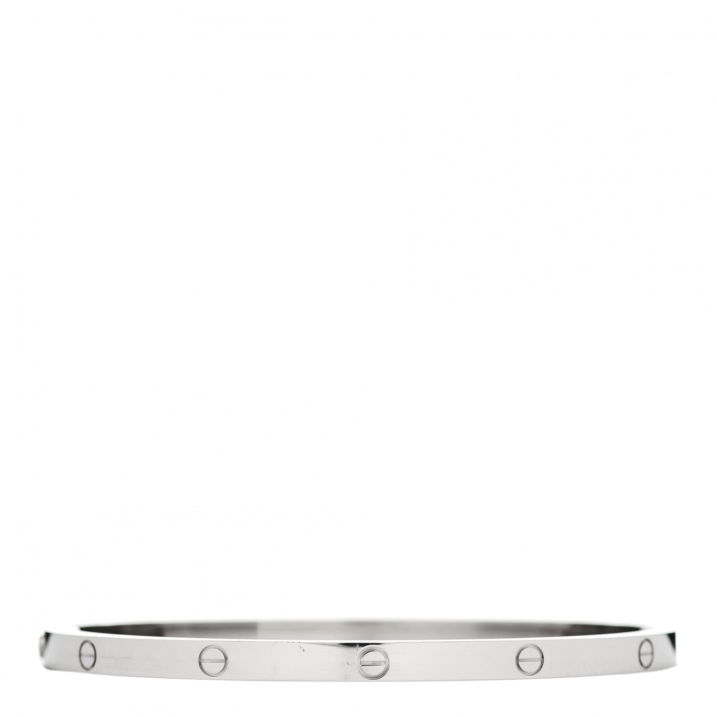 18K White Gold Small LOVE Bracelet 17