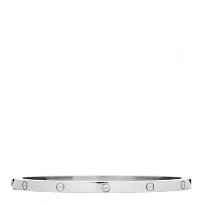 Cartier 18K White Gold Small LOVE Bracelet 17 3 of 5