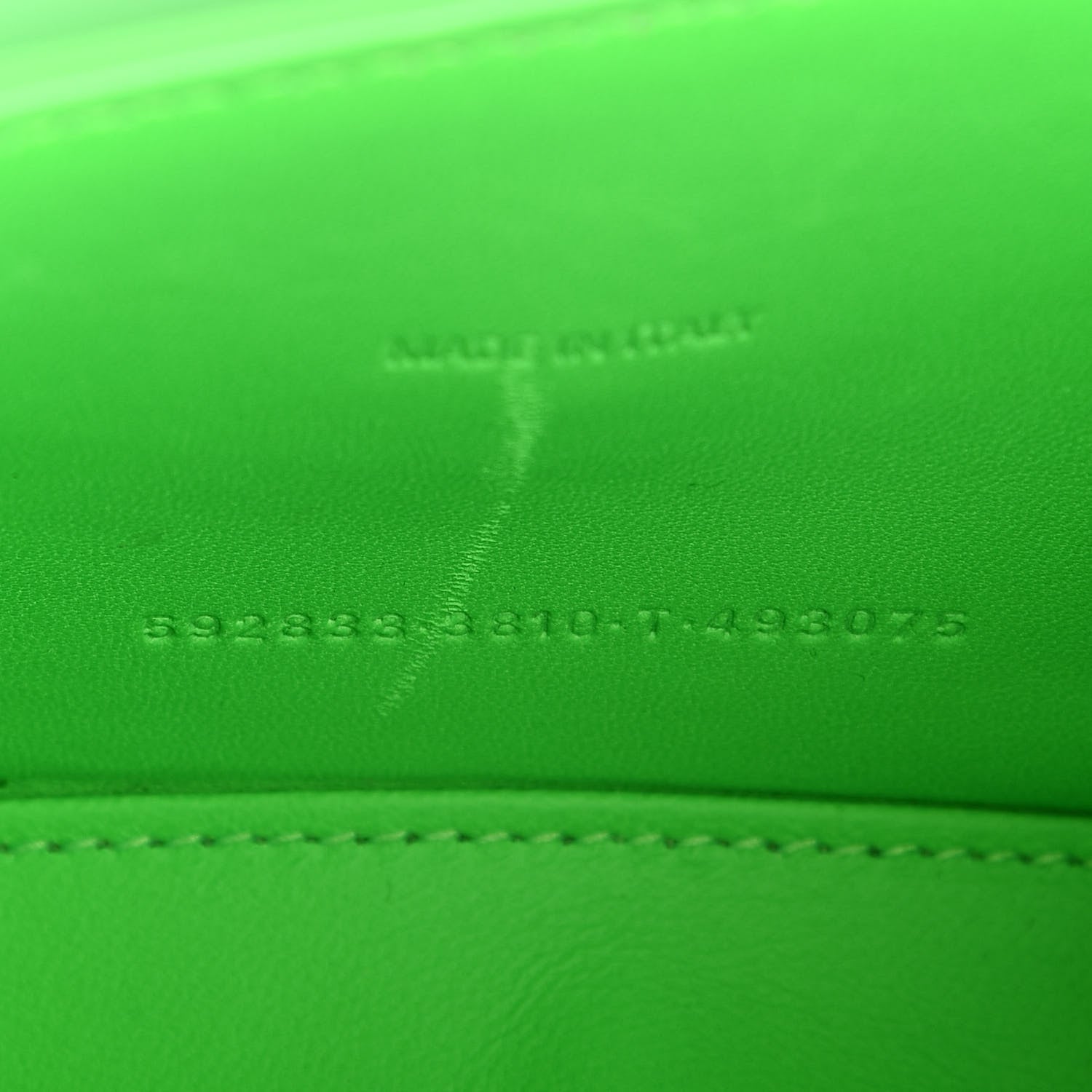 Balenciaga Shiny Calfskin Crocodile Embossed Hourglass Top Handle Bag XS Fluo Green 9 of 9