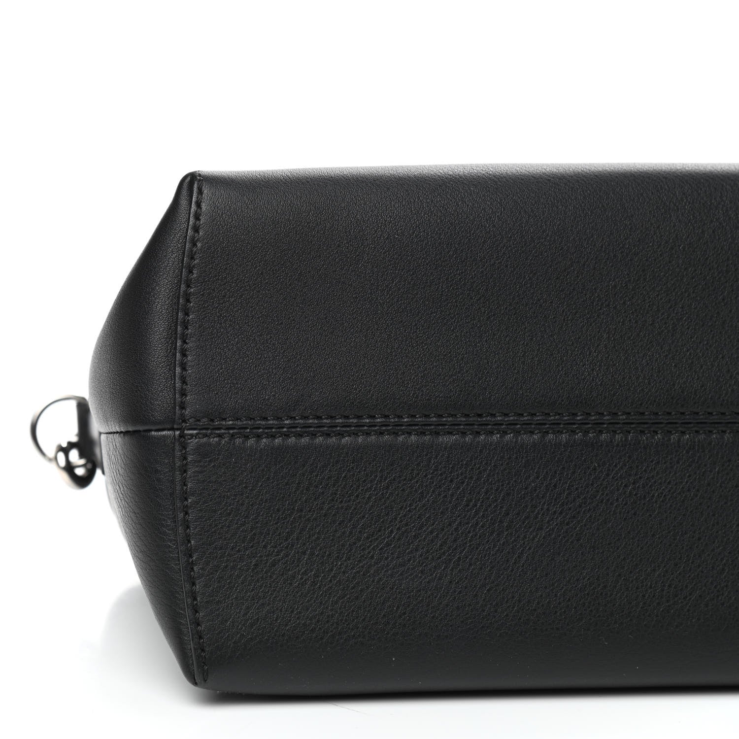 Fendi Vitello Dolce Scalloped Pearl Studded Medium By The Way Boston Bag Black 5 of 9
