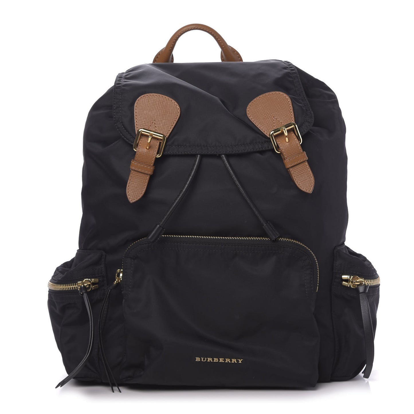 Nylon Large Rucksack Backpack Black