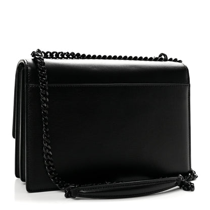 Saint Laurent Calfskin Medium Monogram Monochrome Sunset  Black 3 of 13
