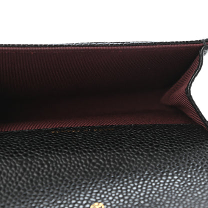 Chanel Caviar Quilted Flap Card Holder Wallet Black 4 of 4