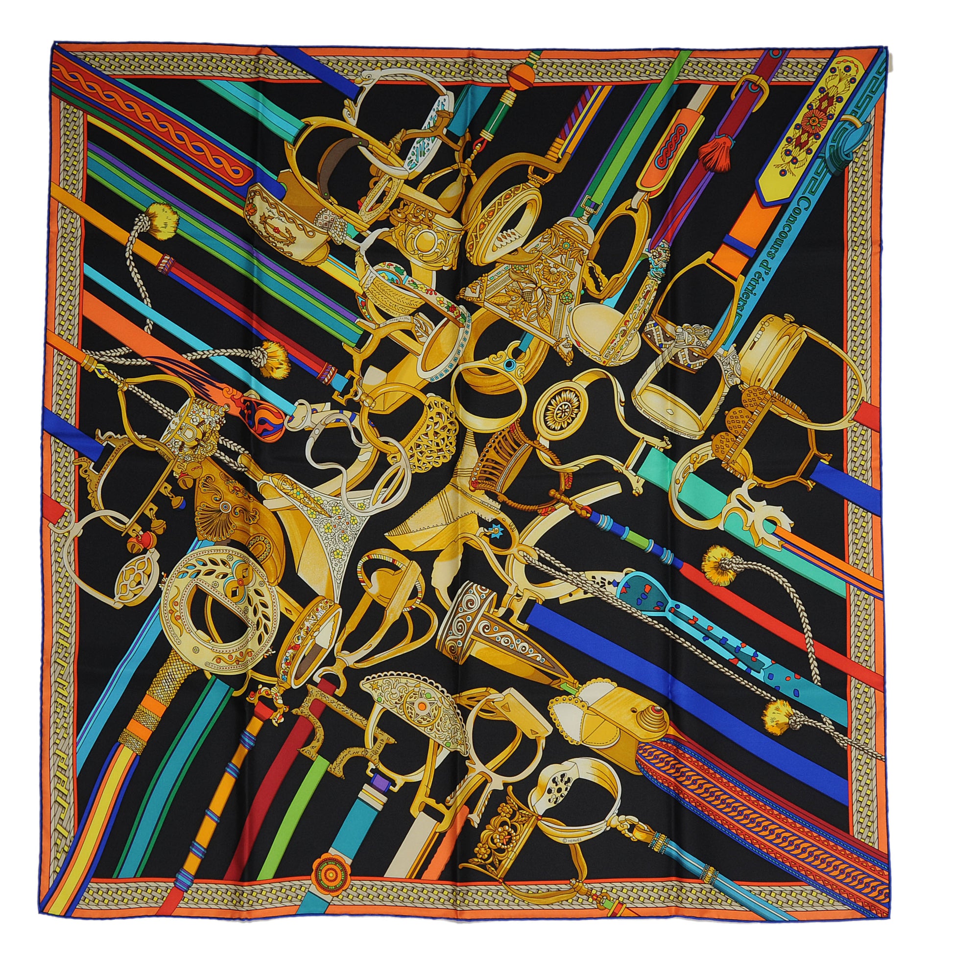 Hermes Silk Concours D Etriers Scarf 90 2 of 5