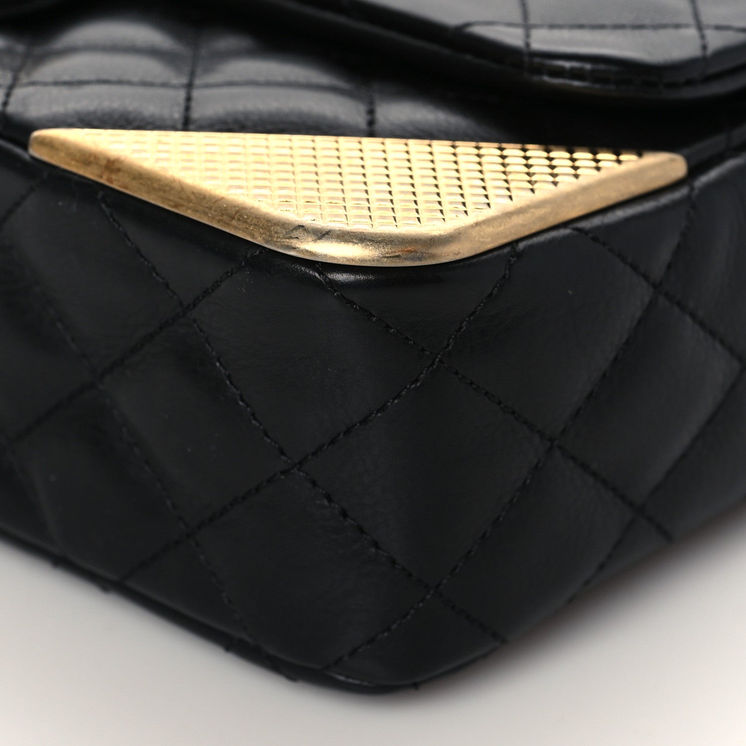 Chanel Calfskin Quilted Rock The Corner Flap Black 10 of 10