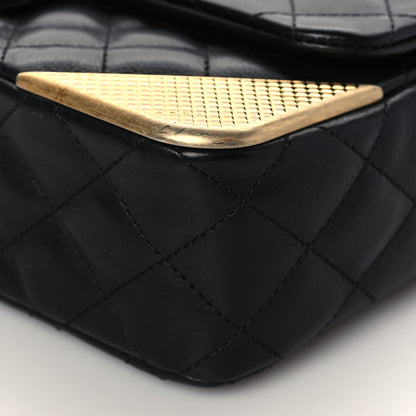 Chanel Calfskin Quilted Rock The Corner Flap Black 10 of 10