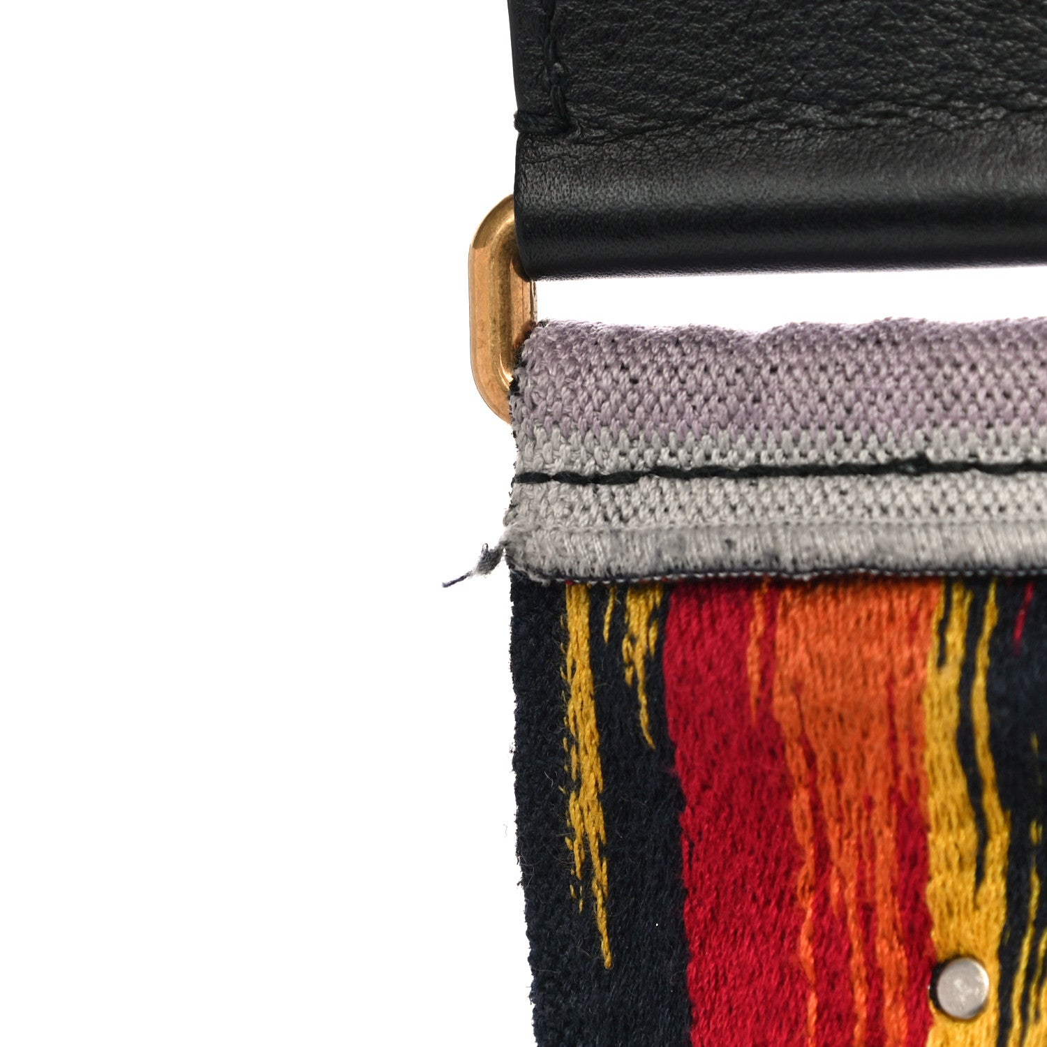 Christian Dior Canvas Embroidered Studded Rainbow Shoulder Strap 6 of 6