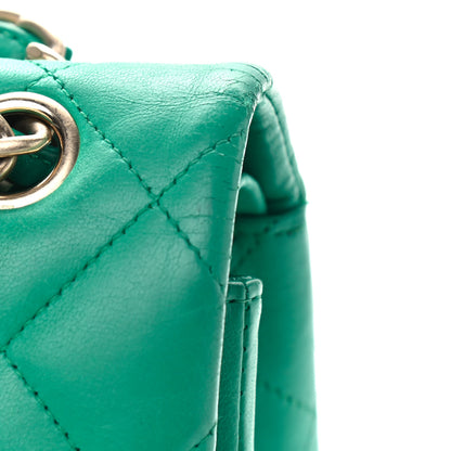 Chanel Lambskin Quilted Jumbo Double Flap Green 13 of 13