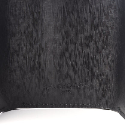 Balenciaga Striped Calfskin Logo Mini Wallet Black 9 of 12
