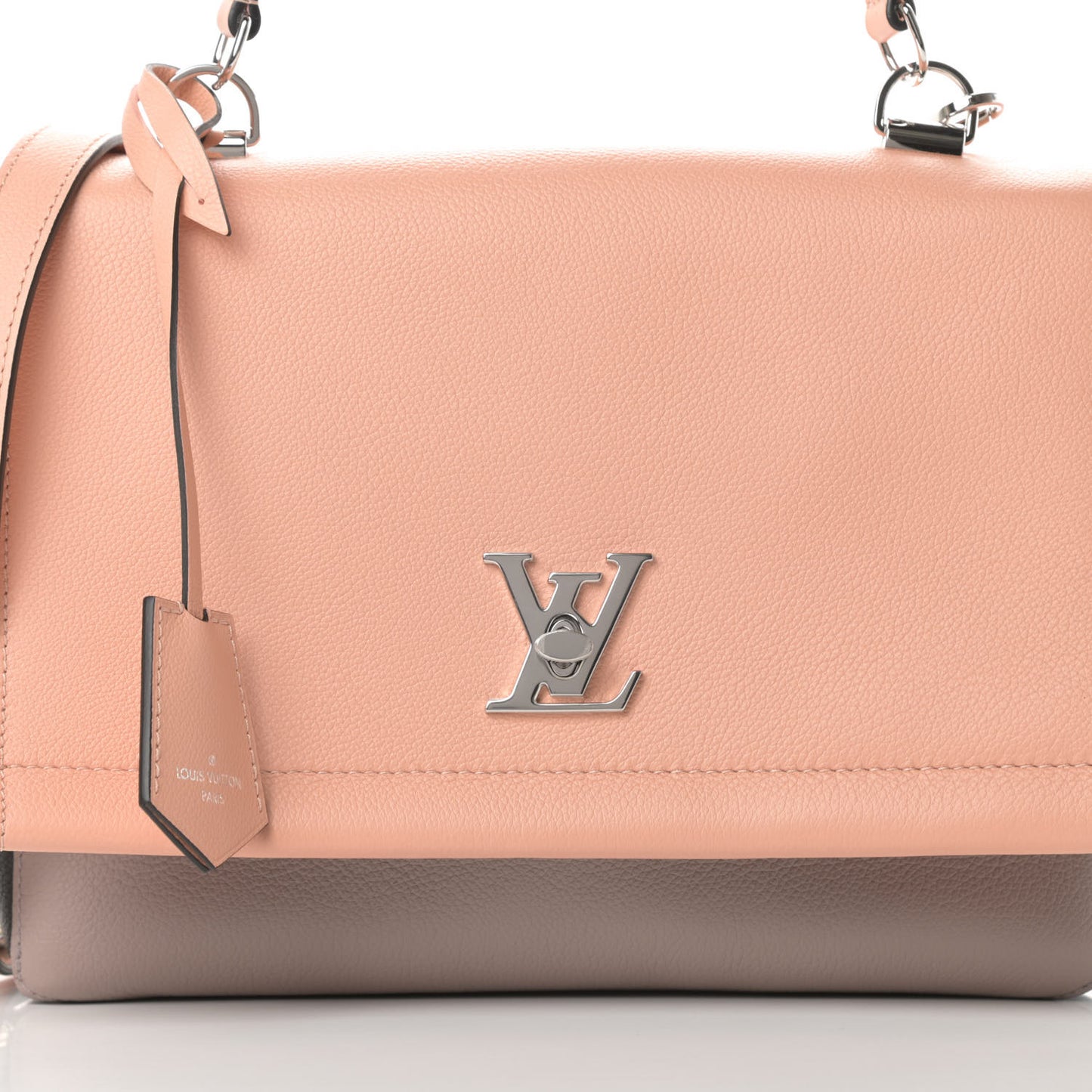 Soft Calfskin Lockme II Top Handle Venus Black Mastic