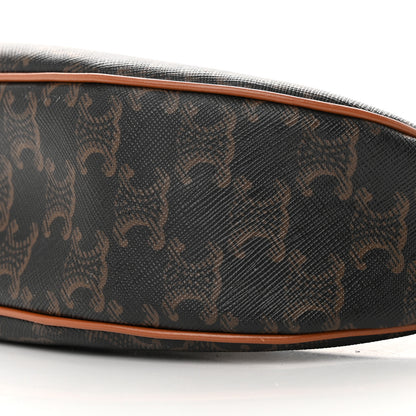 Celine Triomphe Canvas Calfskin Ava Shoulder Bag Tan 11 of 18