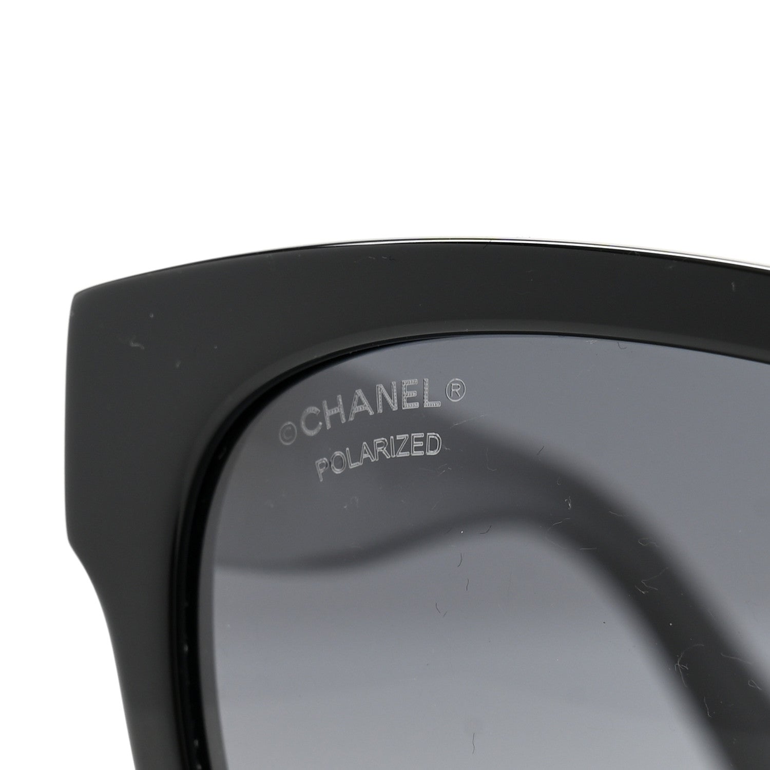 Chanel Acetate Polarized Square CC Sunglasses 5380 Black 7 of 8