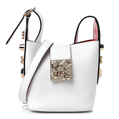 Christian Louboutin Grained Calfskin Mini Carasky Bucket Bag White 1 of 9