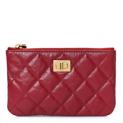Chanel Aged Calfskin Quilted Small Reissue Cosmetic Case Red 1 of 10