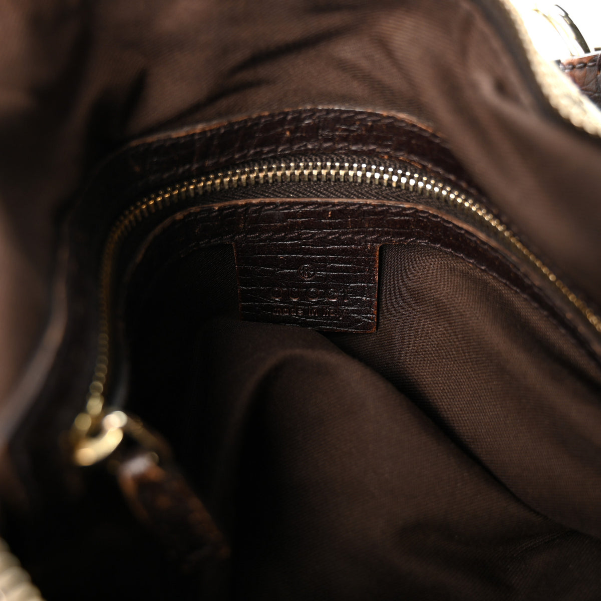 Monogram Medium Horsebit Chain Hobo Dark Brown