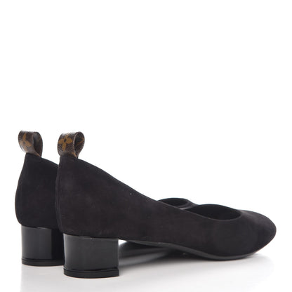 Louis Vuitton Suede Uniformes Pump 38.5 Black 4 of 8