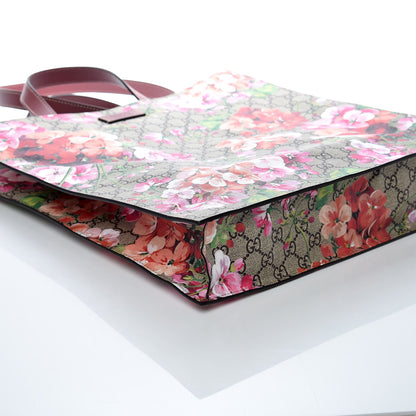 Gucci Soft GG Supreme Monogram Blooms Vertical Tote Beige Multicolor Dry Rose 9 of 10