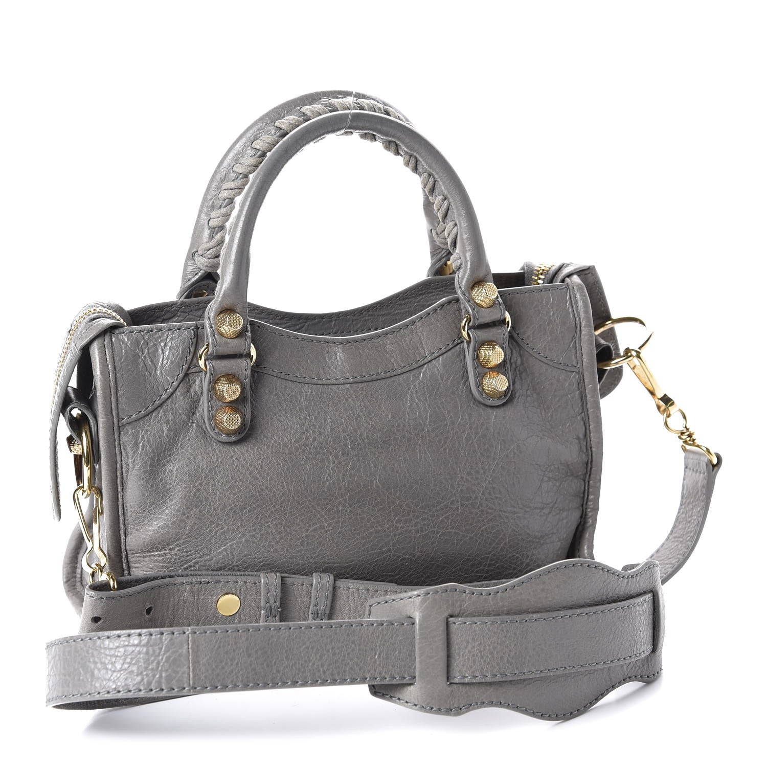Balenciaga Agneau Giant 12 Gold Hardware Mini City Gris Pyrite 4 of 11