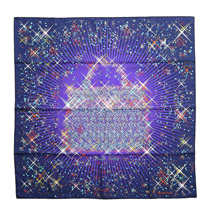 Hermes Silk Magic Kelly Scarf 90 Marine Violet Turquoise 1 of 8