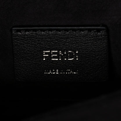Fendi Vitello Liberty Fun Fair Embossed Scalloped Kan I Shoulder Bag Black Multicolor 6 of 12