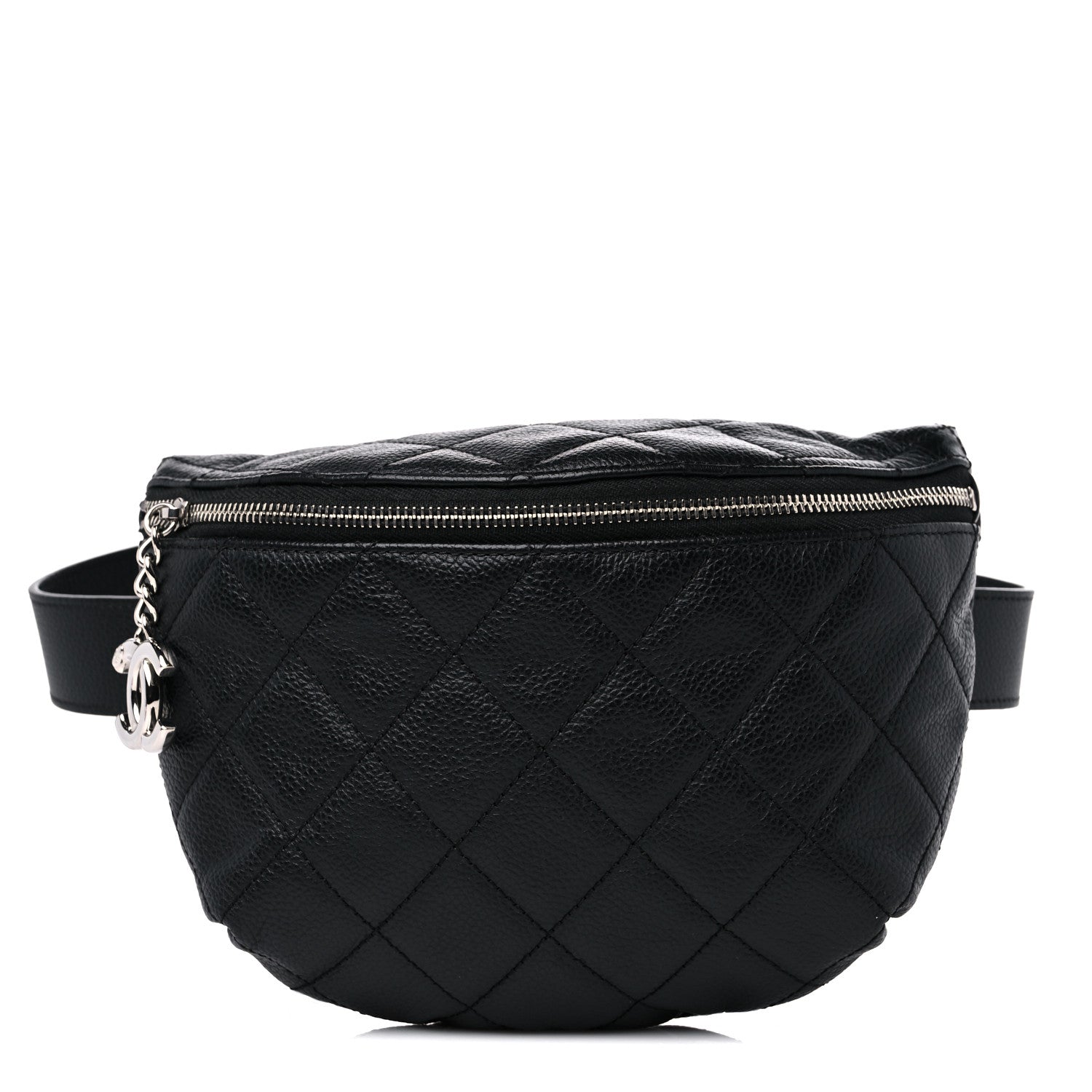 Chanel Grained Calfskin Quilted Waist Belt Bag Black 1 of 9