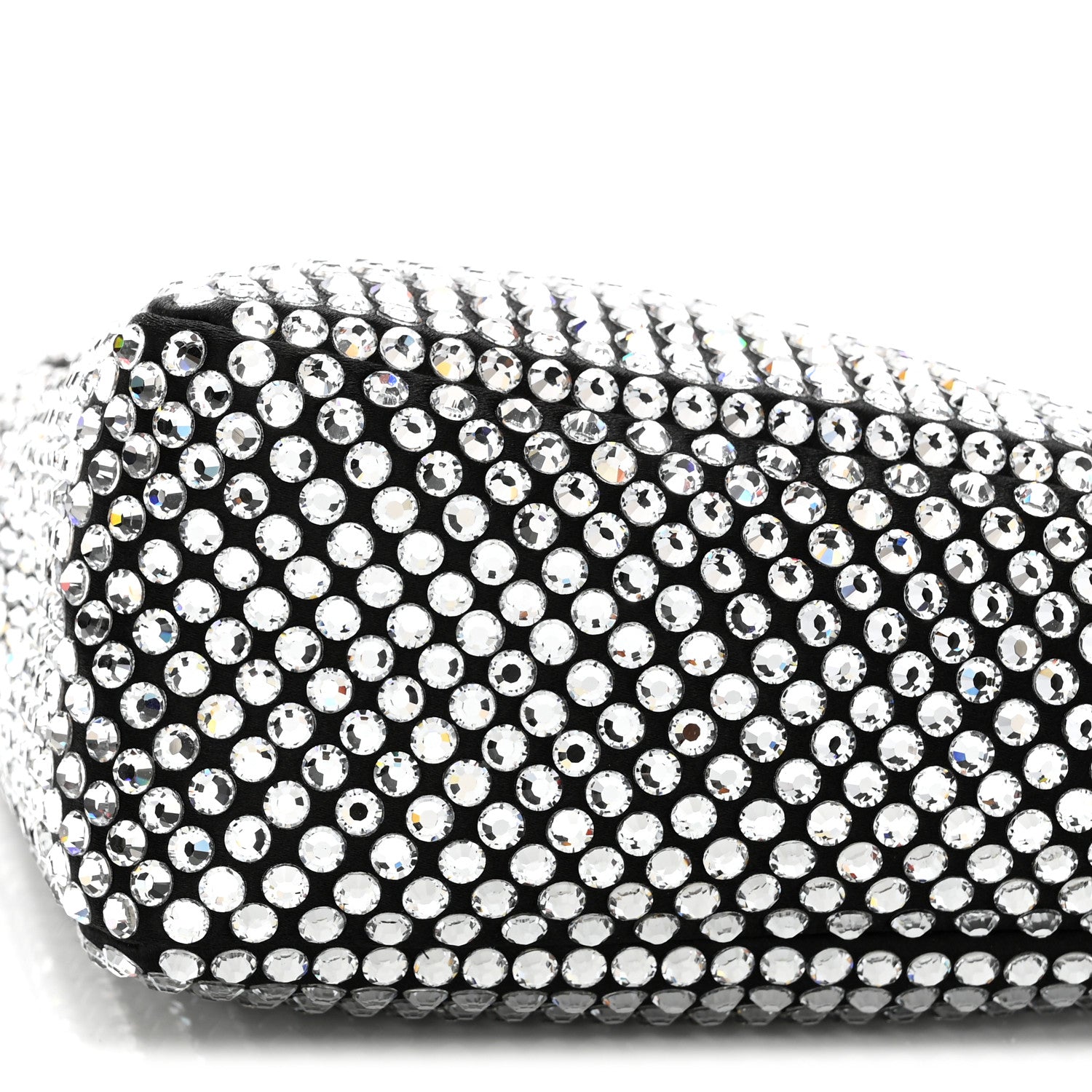 Prada Satin Crystal Triangle Crossbody Pouch Cristal 10 of 10